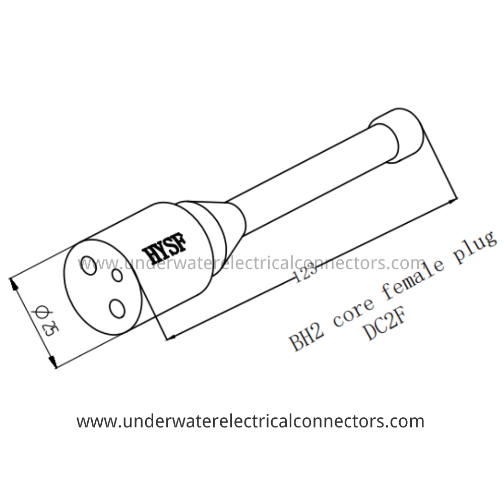 HYSF DC2F 2-Pin Female Inline Dummy Connector Plug