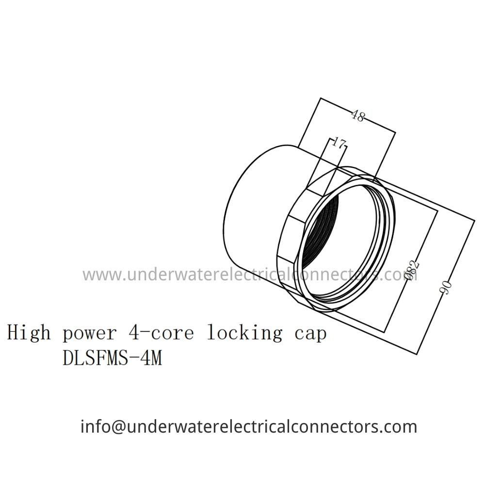 HYSF DLSFMS-4M High power 4-core locking cap Underwater Connector