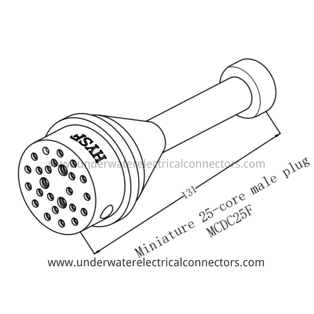 HYSF MCDC25F Miniature 25-core female dummy plug Underwater Connector