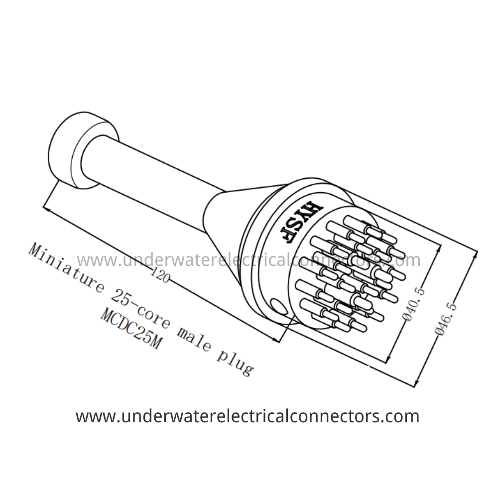 HYSF MCDC25M Miniature 25-core male dummy plug Underwater Connector