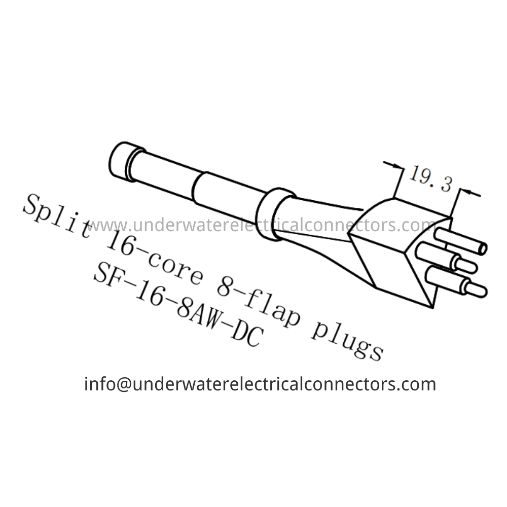HYSF SF-16-8AW-DC Split 16-core 8-flap plugs Underwater Connector