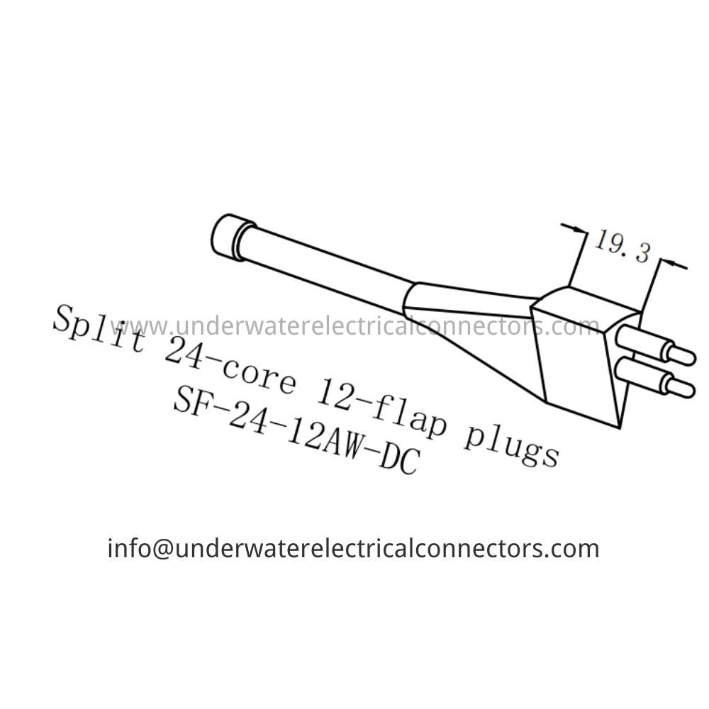 HYSF SF-24-12AW-DC Split 24-core 12-flap plugs Underwater Connector