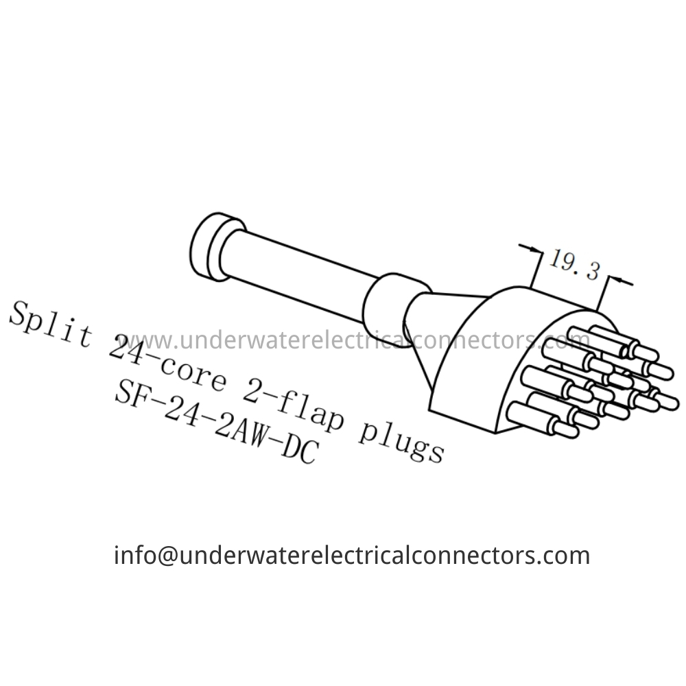 HYSF SF-24-2AW-DC Split 24-core 2-flap plugs Underwater Connector