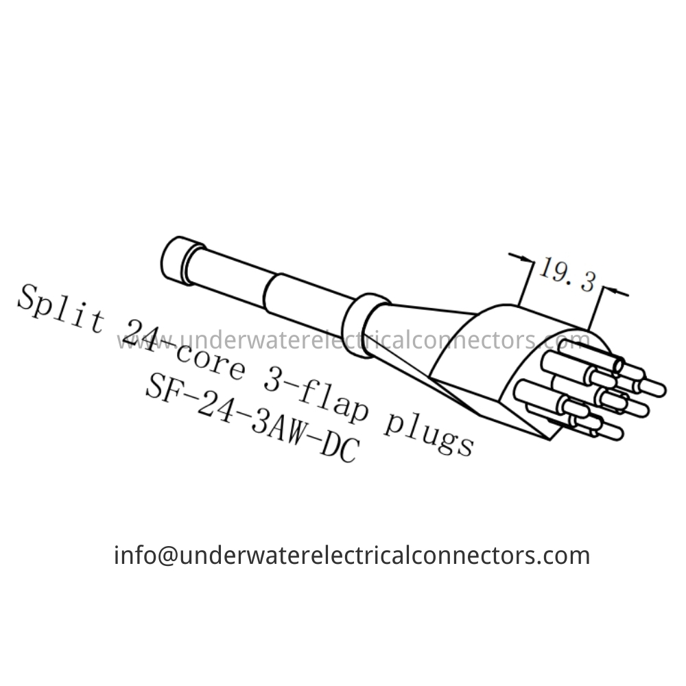 HYSF SF-24-3AW-DC Split 24-core 3-flap plugs Underwater Connector
