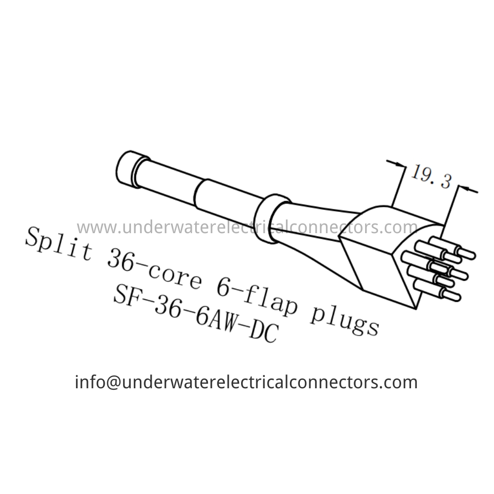 HYSF SF-36-6AW-DC Split 36-core 6-flap plugs Underwater Connector