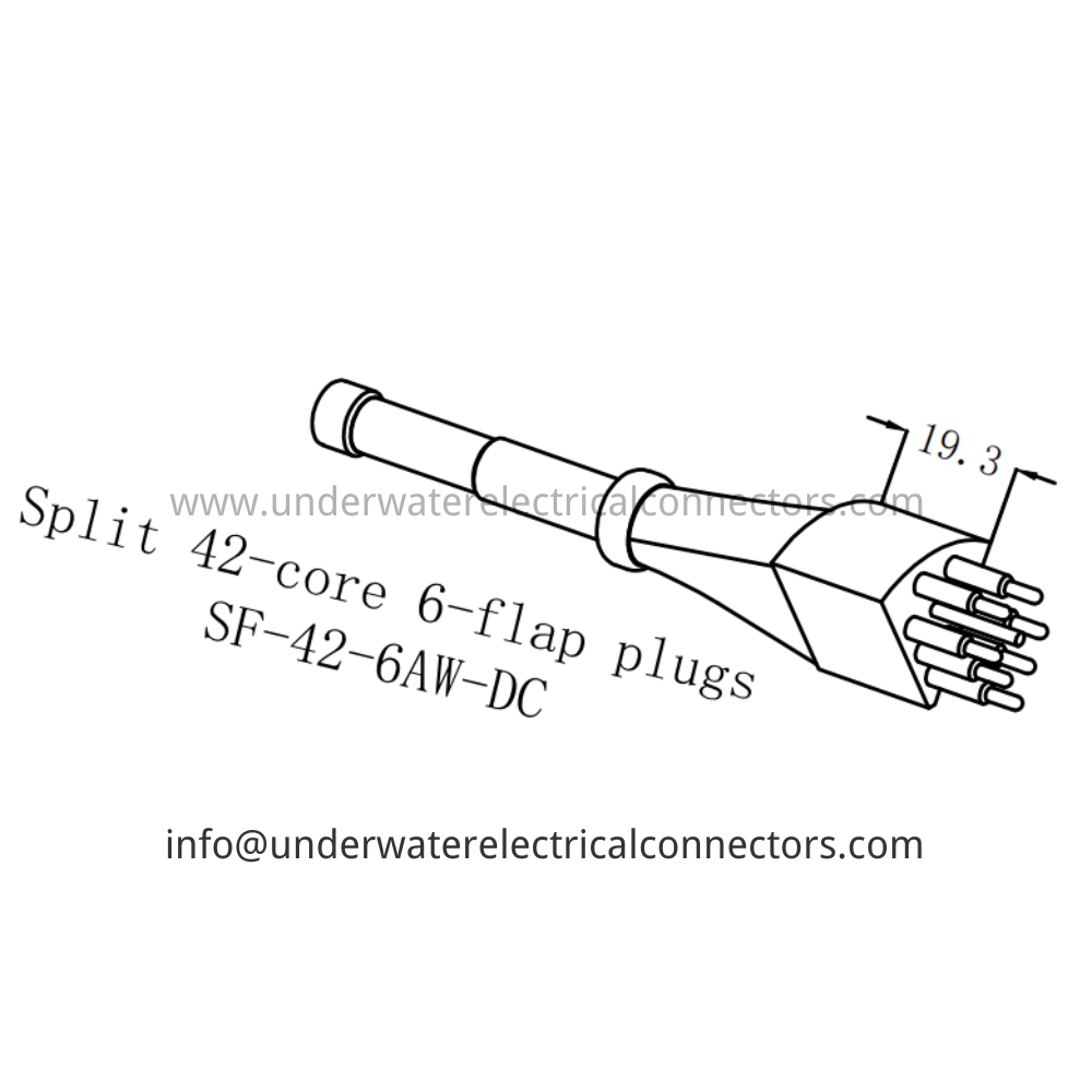 HYSF SF-42-6AW-DC Split 42-core 6-flap plugs Underwater Connector