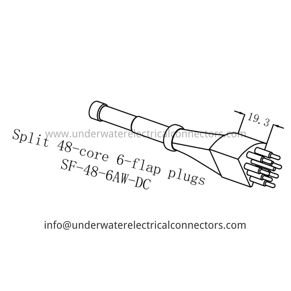 HYSF SF-48-6AW-DC Split 48-core 6-flap plugs Underwater Connector