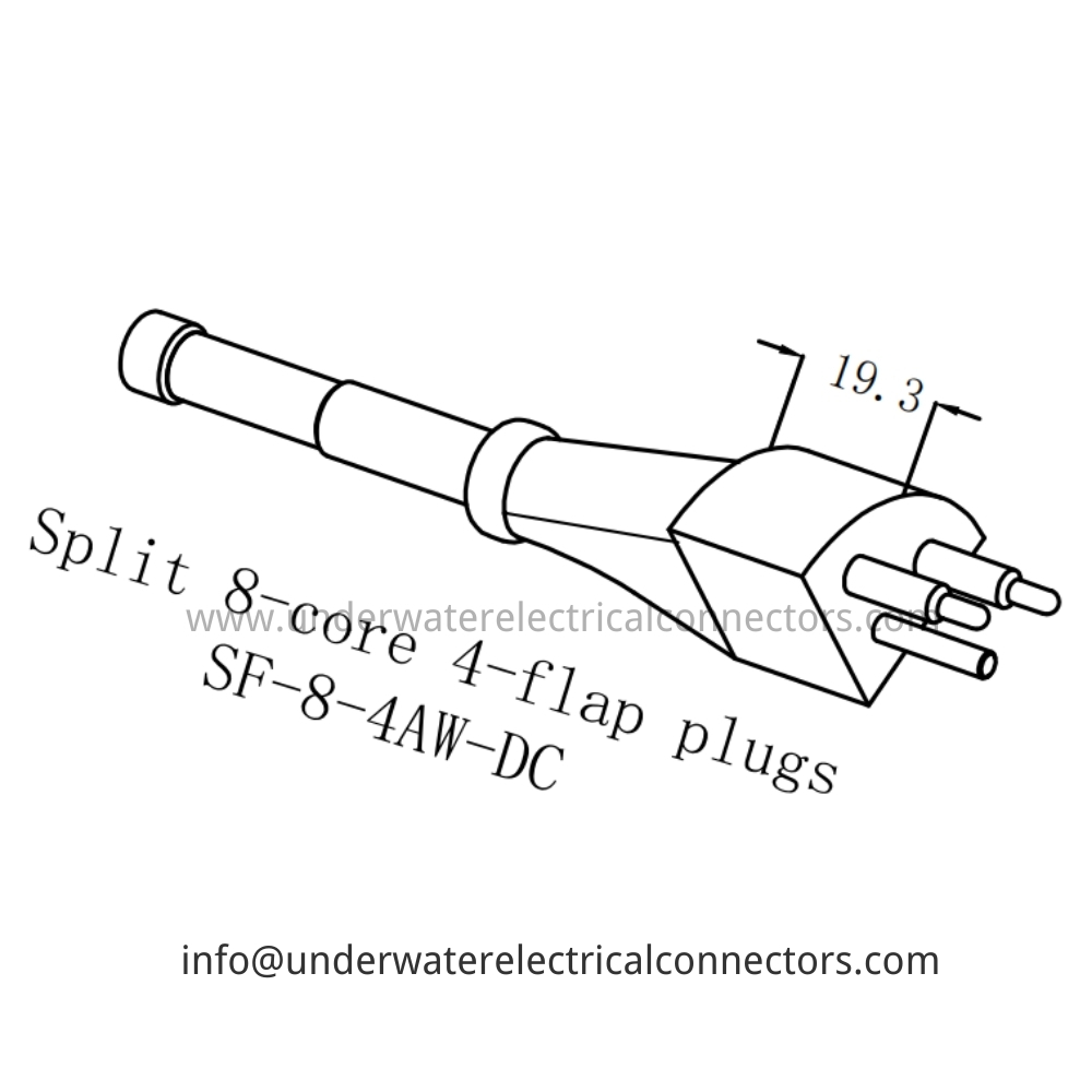 HYSF SF-8-4AW-DC Split 8-core 4-flap plugs Underwater Connector