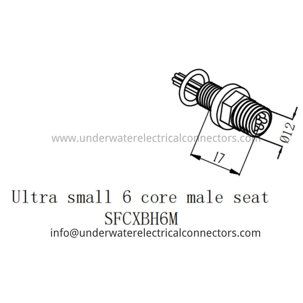 HYSF SFCXBH6M Ultra small 6 core male seat Underwater Connector