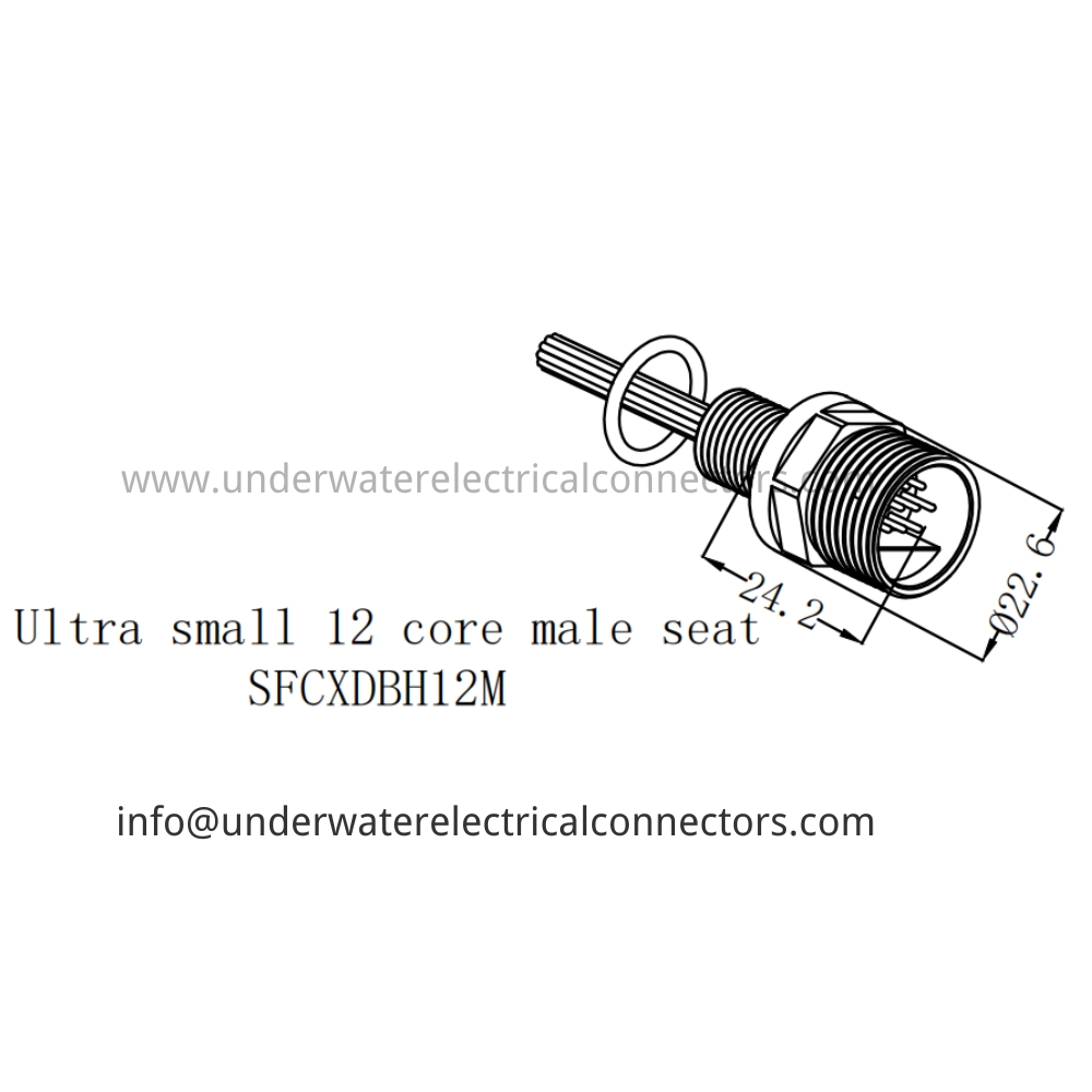 HYSF SFCXDBH12M Ultra small 12 core male seat Underwater Connector