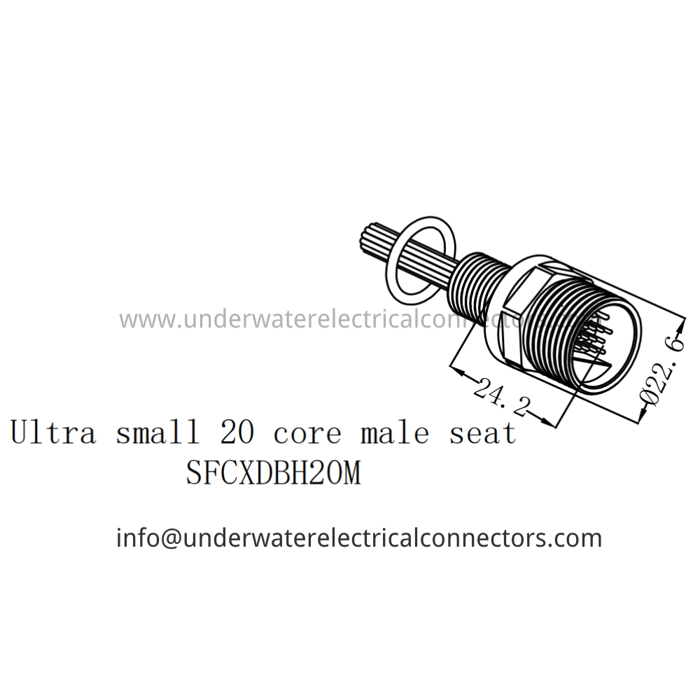 HYSF SFCXDBH20M Ultra small 20 core male seat Underwater Connector