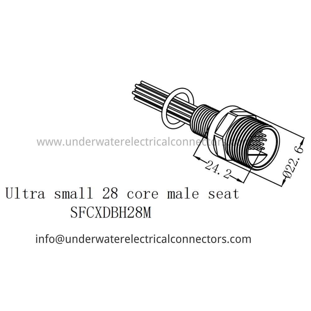 HYSF SFCXDBH28M Ultra small 28 core male seat Underwater Connector