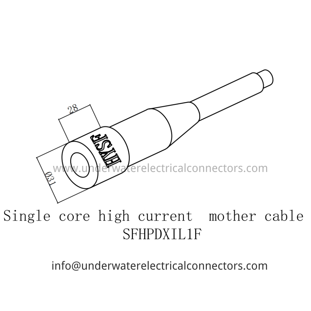 HYSF SFHPDXIL1F Single core high current mother cable Underwater Connector