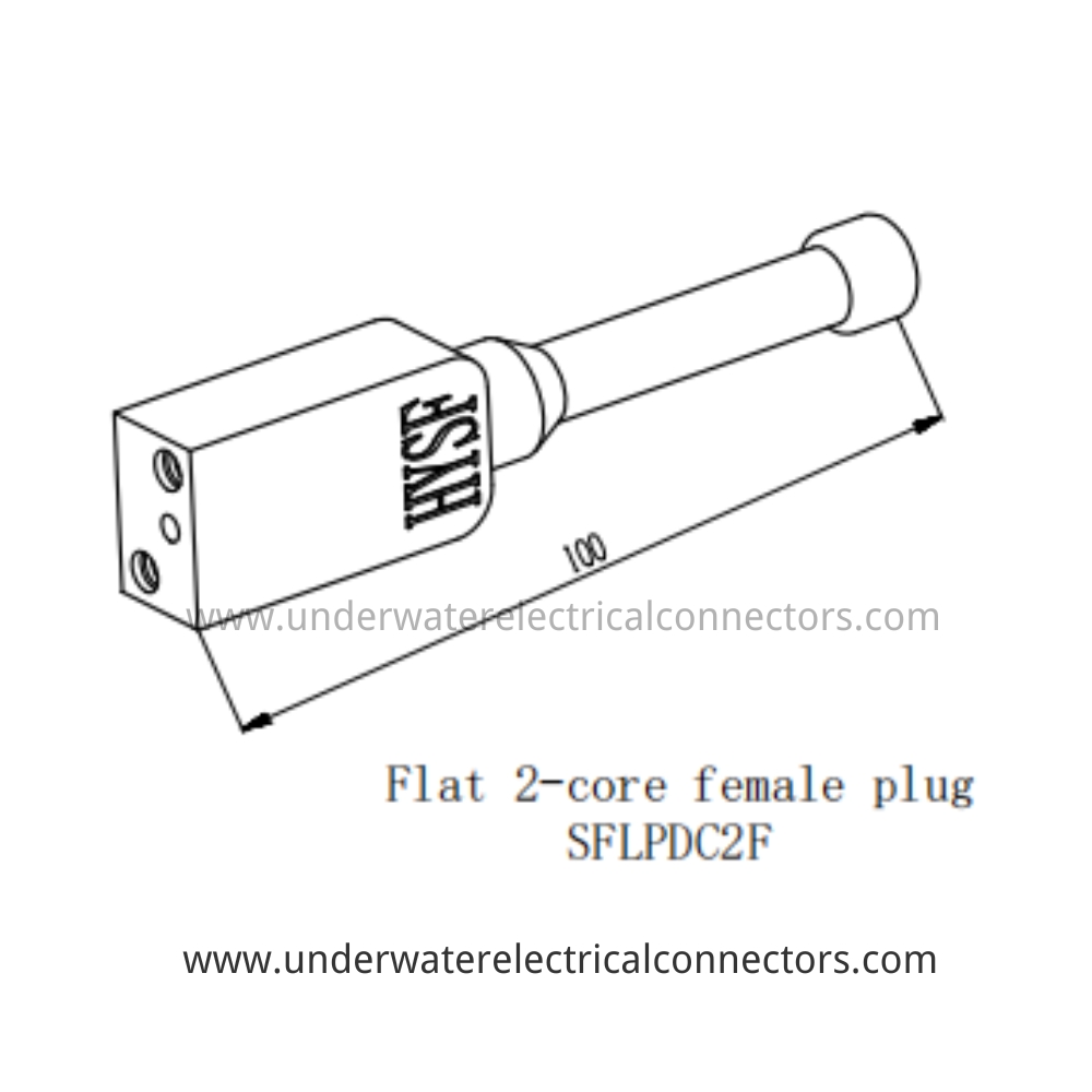 HYSF SFLPDC2F Flat 2-core female plug Underwater Connector