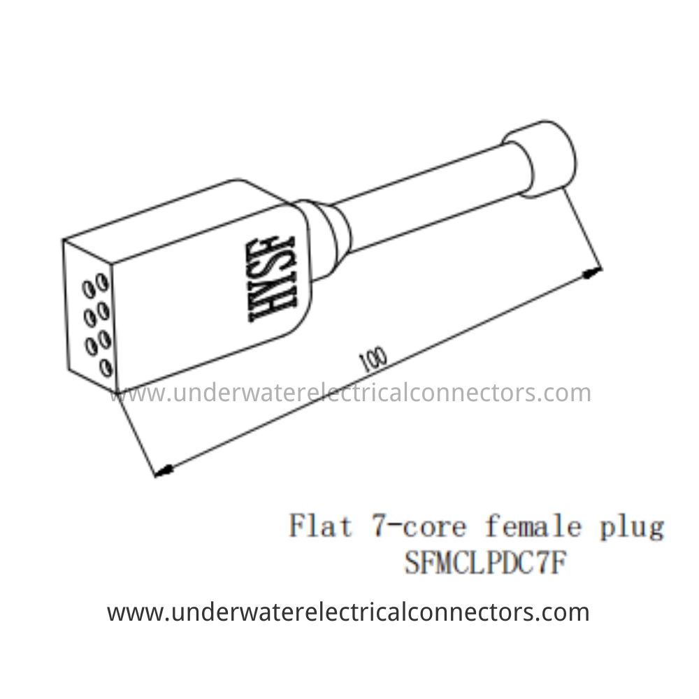 HYSF SFMCLPDC7F Flat 7-core female plug Underwater Connector