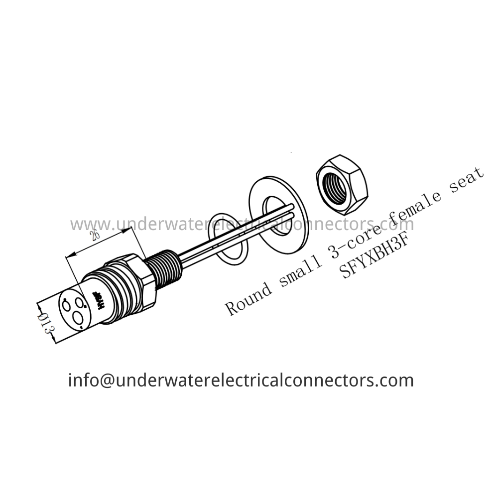 HYSF SFYXB H3F Round small 3-core female seat Underwater Connector