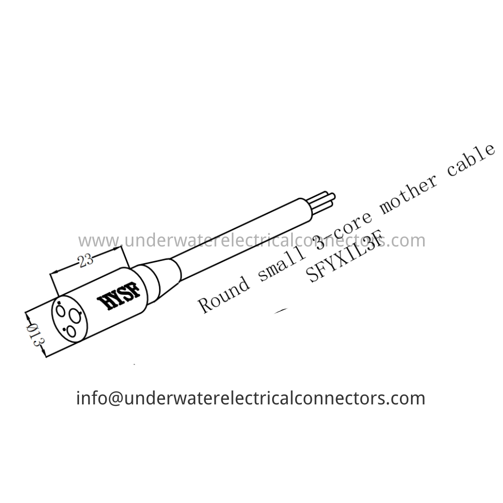 HYSF SFYXIL3F Round small 3-core mother cable Underwater Connector