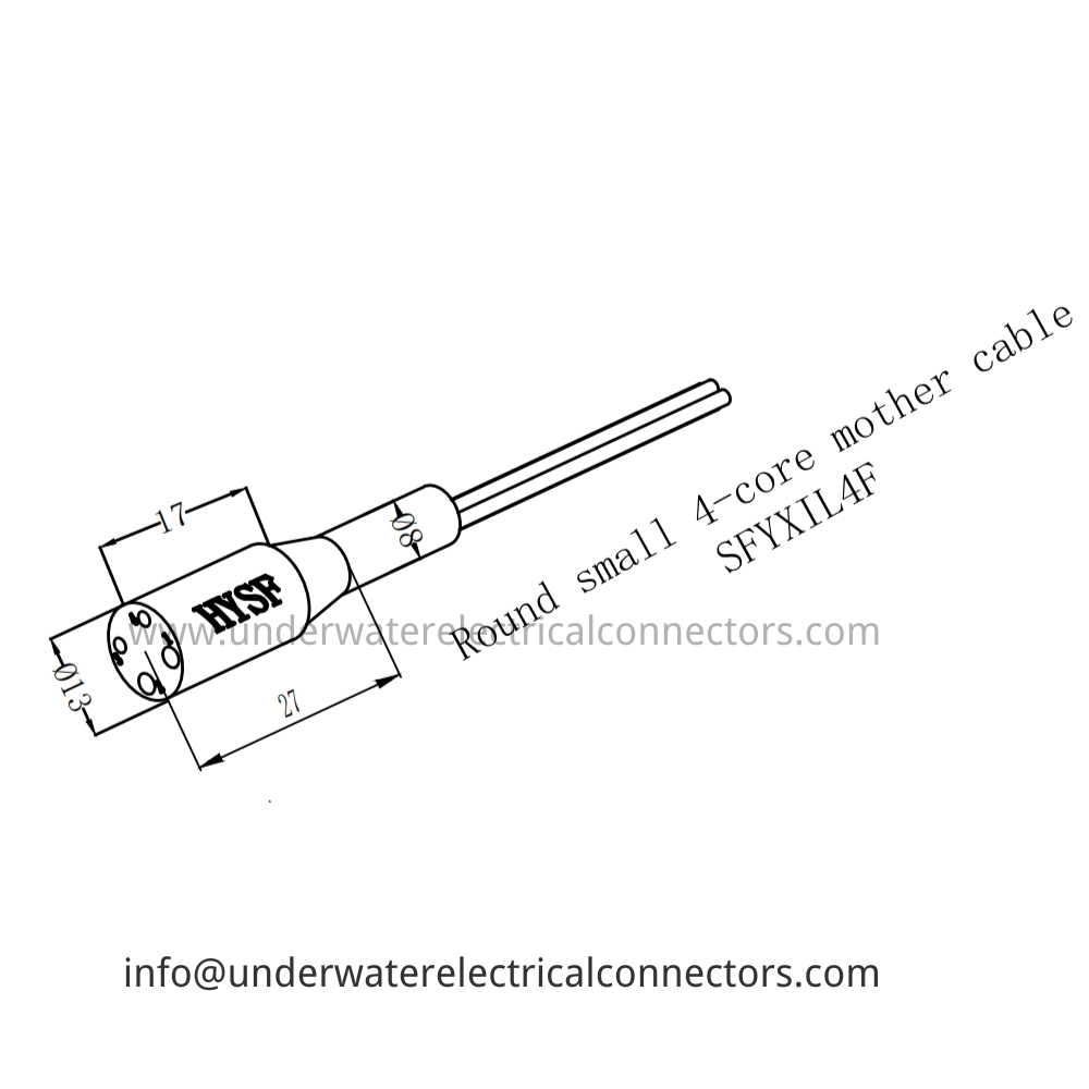 HYSF SFYXIL4F Round small 4-core mother cable Underwater Connector