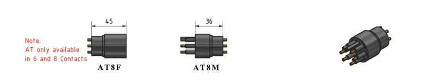 AT8M 8Pin Underwater Connector
