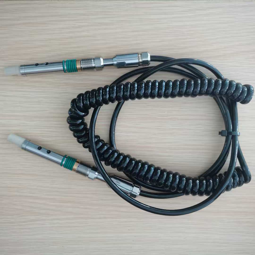 HYSF COIL-WP Custom Coiled Waterproof Plug Assembly (Brass Pins, PU Spiral Cable)