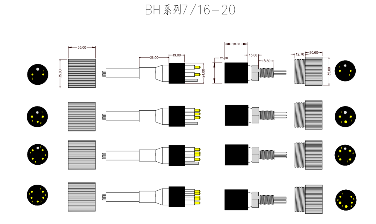 IL4F BH4M 4Pin Underwater Connector