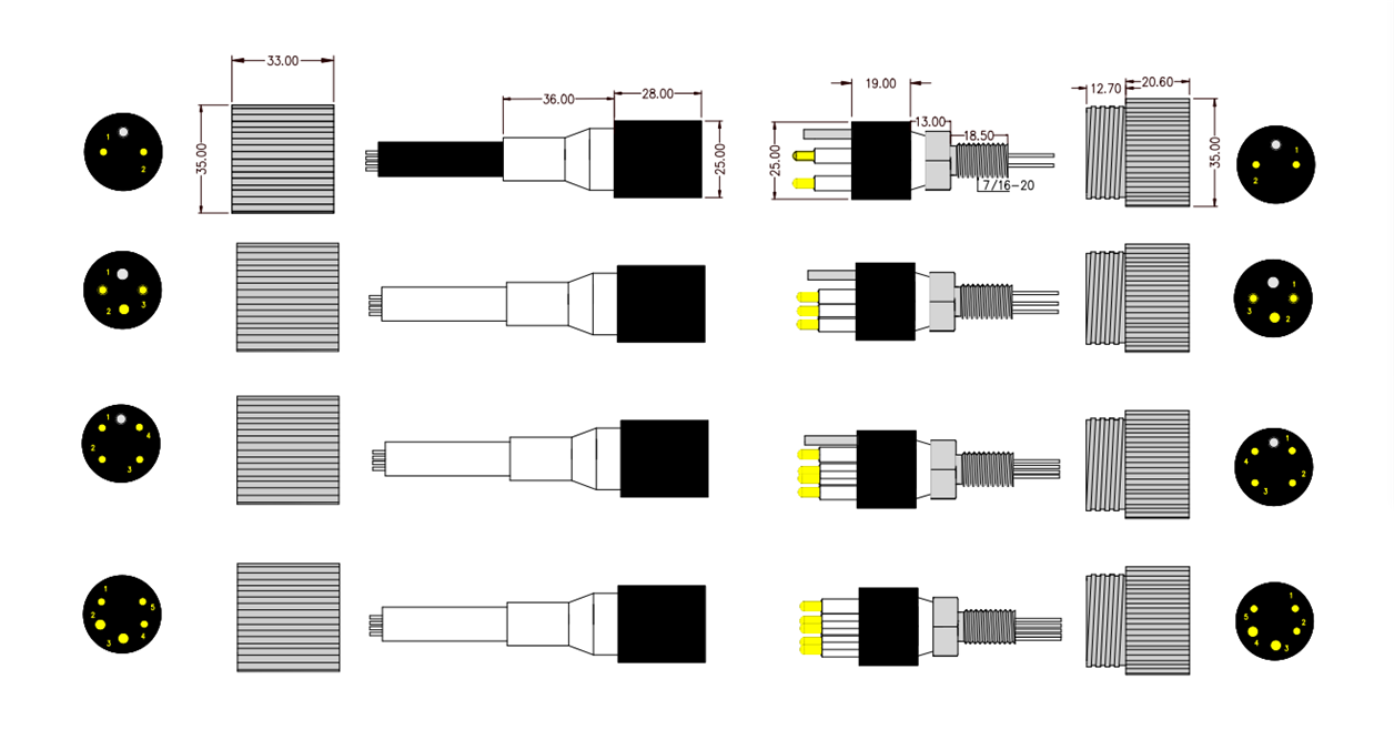IL4F BH4M 4Pin Underwater Connector
