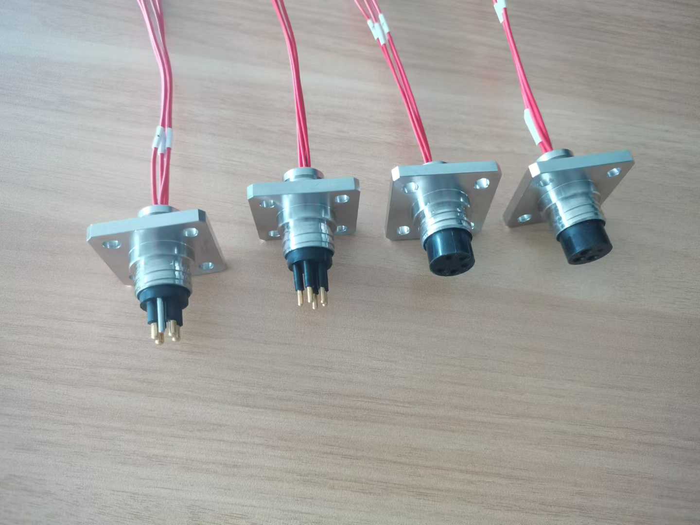 HYSF LPMBH/IL4M/F Micro Flange-Mount 4-Pin Underwater Connector with Triple O-Ring Seal