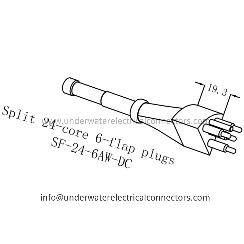 HYSF SF-24-6AW-DC Split 24-core 6-flap plugs Underwater Connector