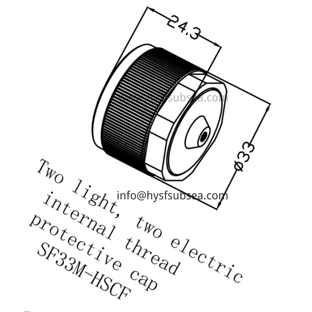 HYSF SF33M-HSCF Hybrid 2-optical 2-electrical internal thread protective cap Underwater Connector