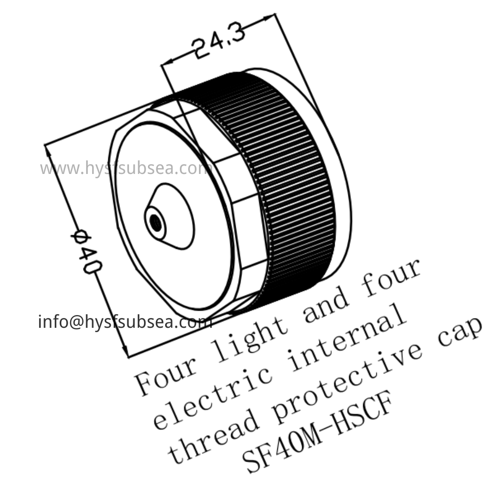 HYSF SF40M-HSCF Hybrid 4-optical 4-electrical internal thread protective cap Underwater Connector