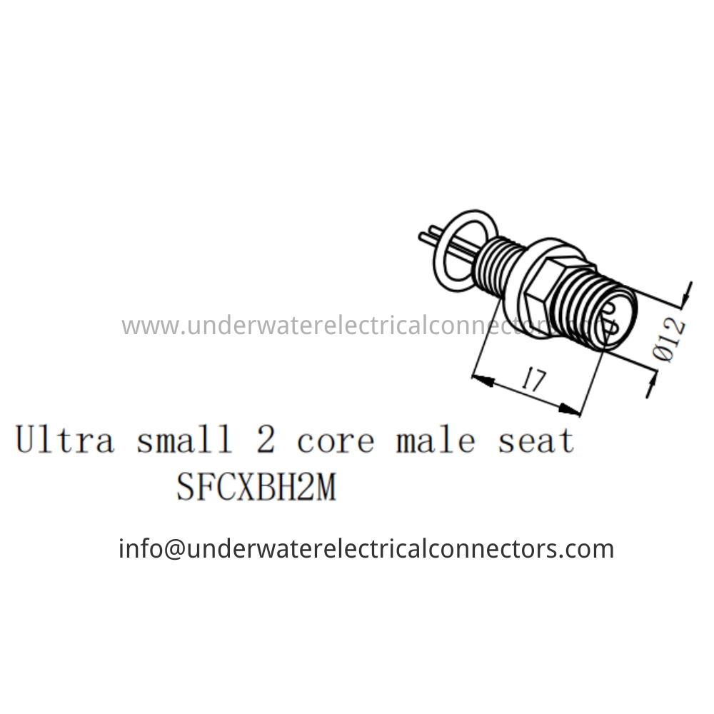 HYSF SFCXB H2M Ultra small 2 core male seat Underwater Connector