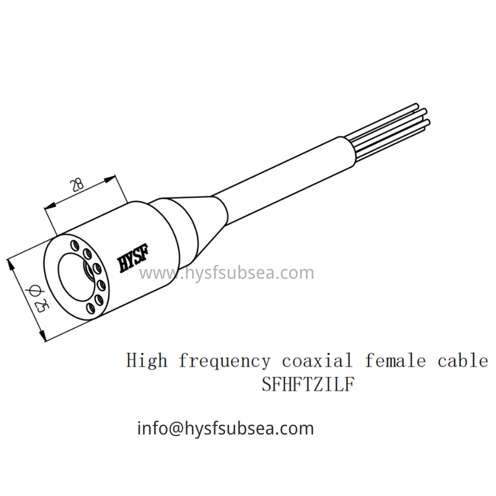 HYSF SFHFTZILF High frequency coaxial female cable Underwater Connector