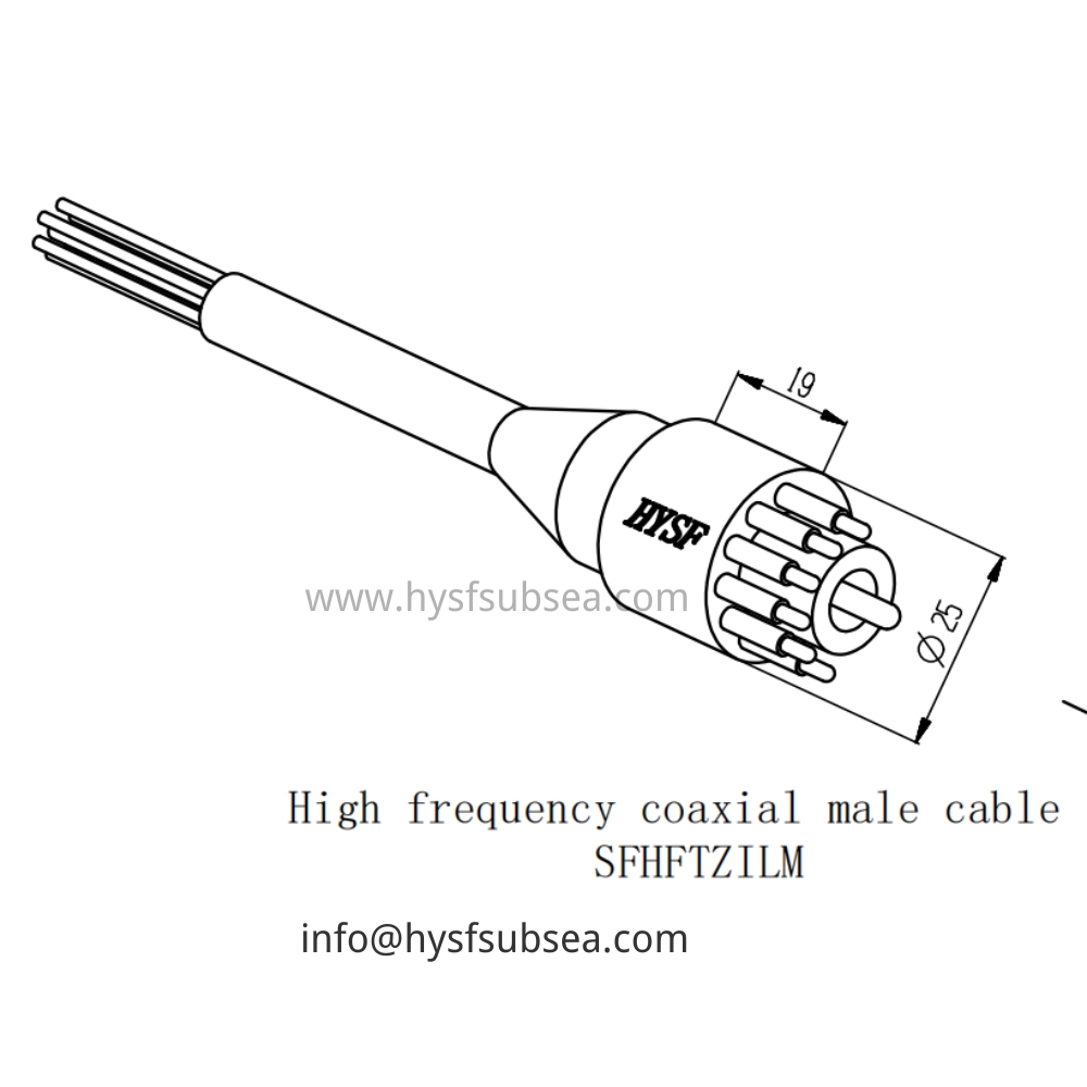 HYSF SFHFTZILM High frequency coaxial male cable Underwater Connector