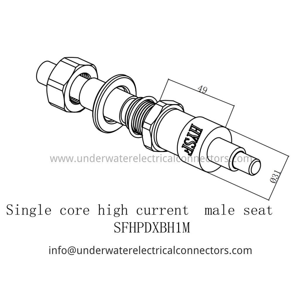 HYSF SFHPDXB H1M Single core high current male seat Underwater Connector