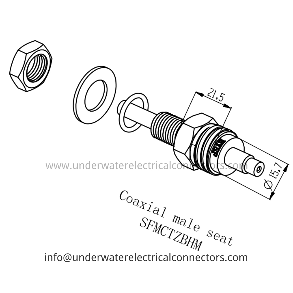 HYSF SFMCTZBHM Coaxial male seat Underwater Connector