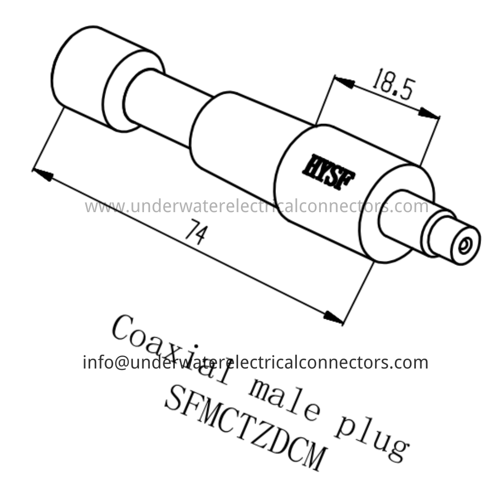 HYSF SFMCTZDCM Coaxial male plug Underwater Connector