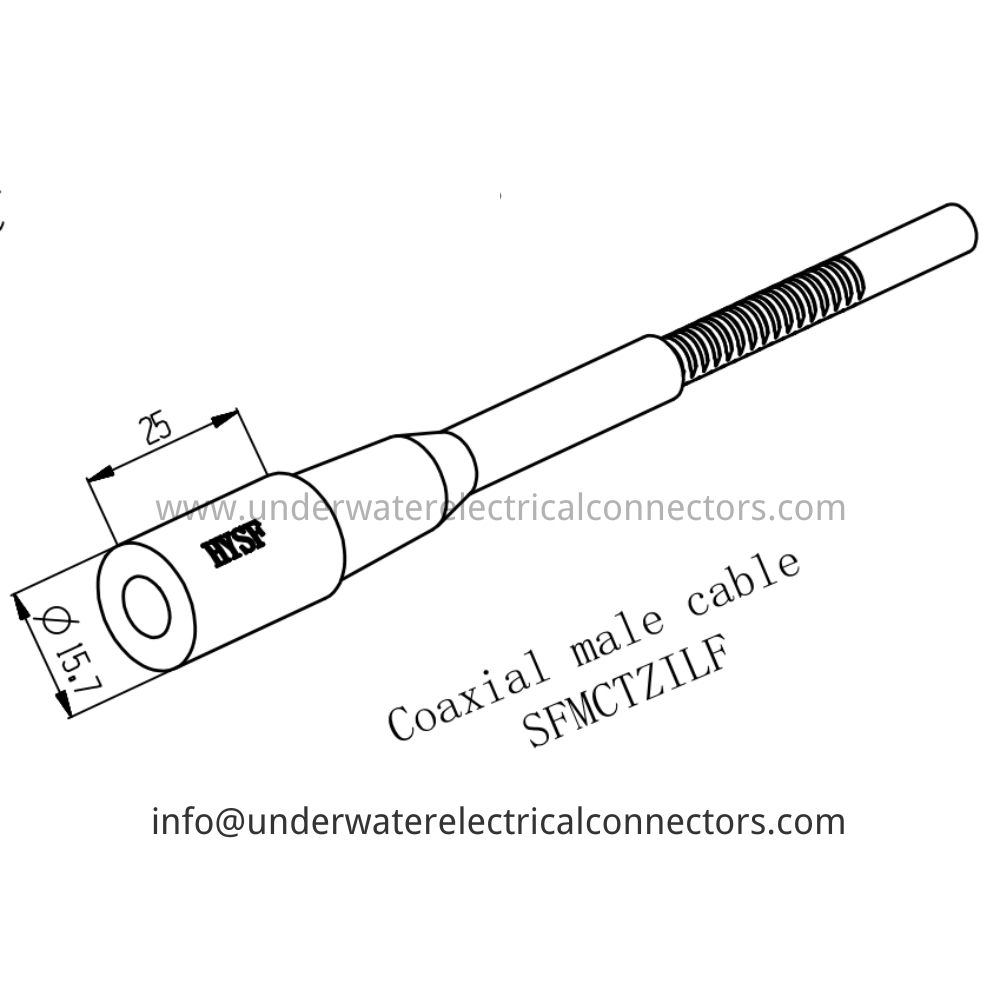 HYSF SFMCTZILF Coaxial male cable Underwater Connector