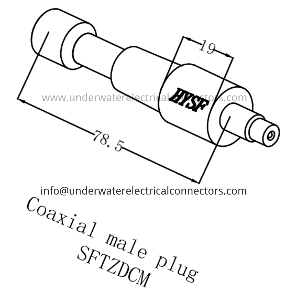 HYSF SFTZDCM Coaxial male plug Underwater Connector