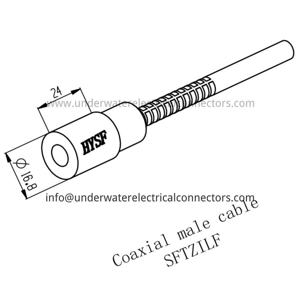 HYSF SFTZILF Coaxial male cable Underwater Connector