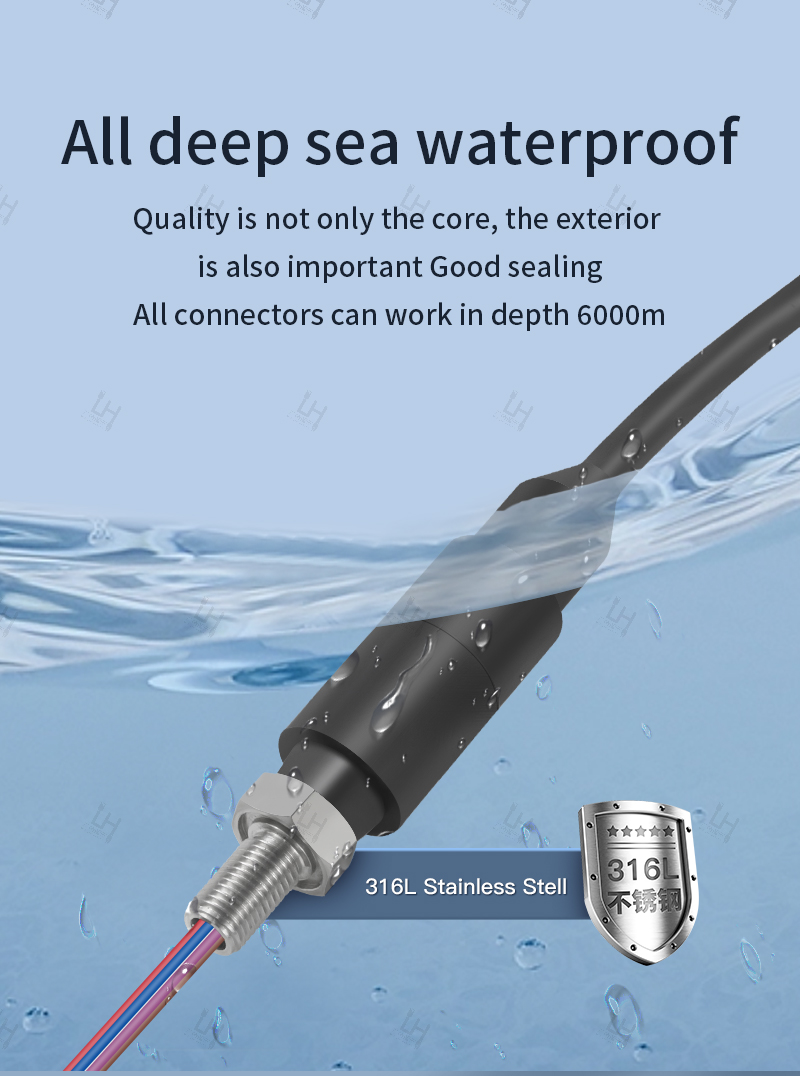 IL8M 8-Pin Inline Male Heavy Duty Underwater Connector