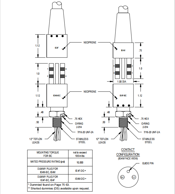 RTIE1-4M-DZ 4Pin Underwater Connector