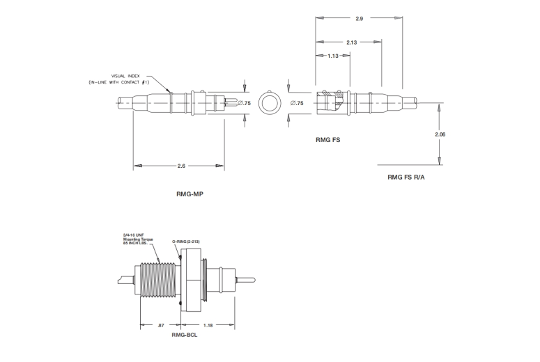 UC 1045 2Pin RMG-2FS Underwater Welding Cable Connector